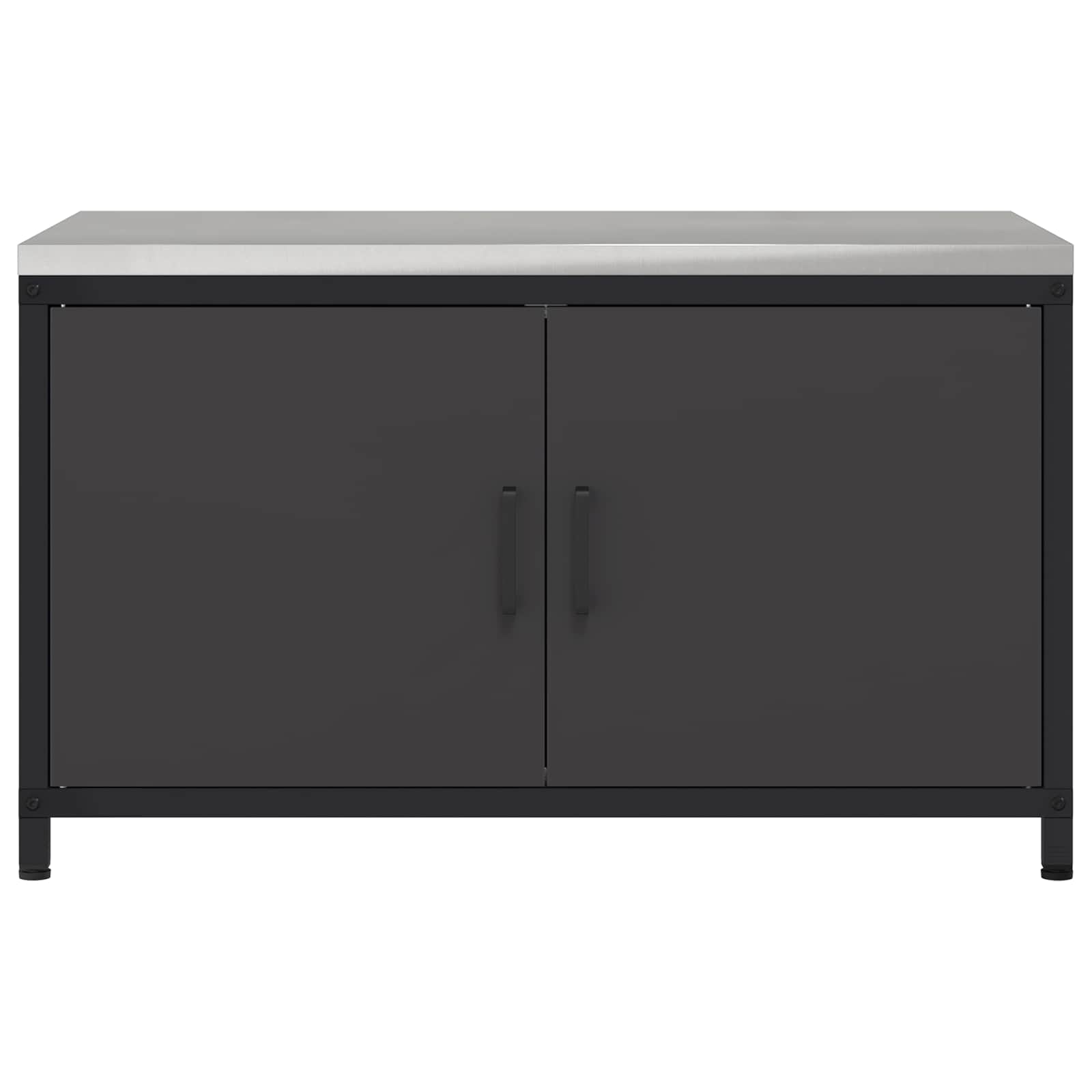 Küchenaufbewahrungsschrank HATTEM Schwarz 90 x 50 x 53 cm Stahl