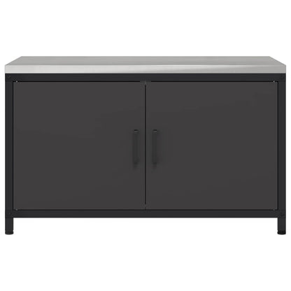 Küchenaufbewahrungsschrank HATTEM Schwarz 90 x 50 x 53 cm Stahl