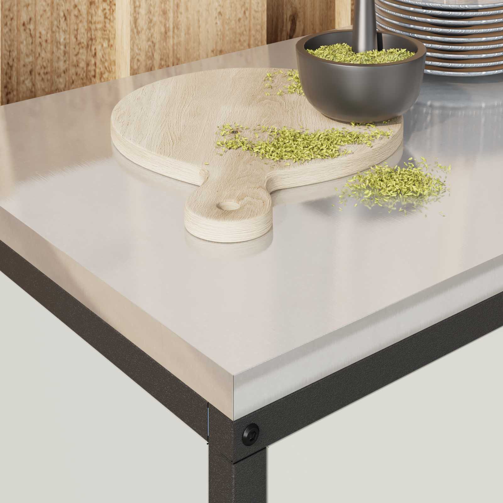 Küchenaufbewahrungsschrank HATTEM Weiß 90 x 50 x 53 cm Stahl