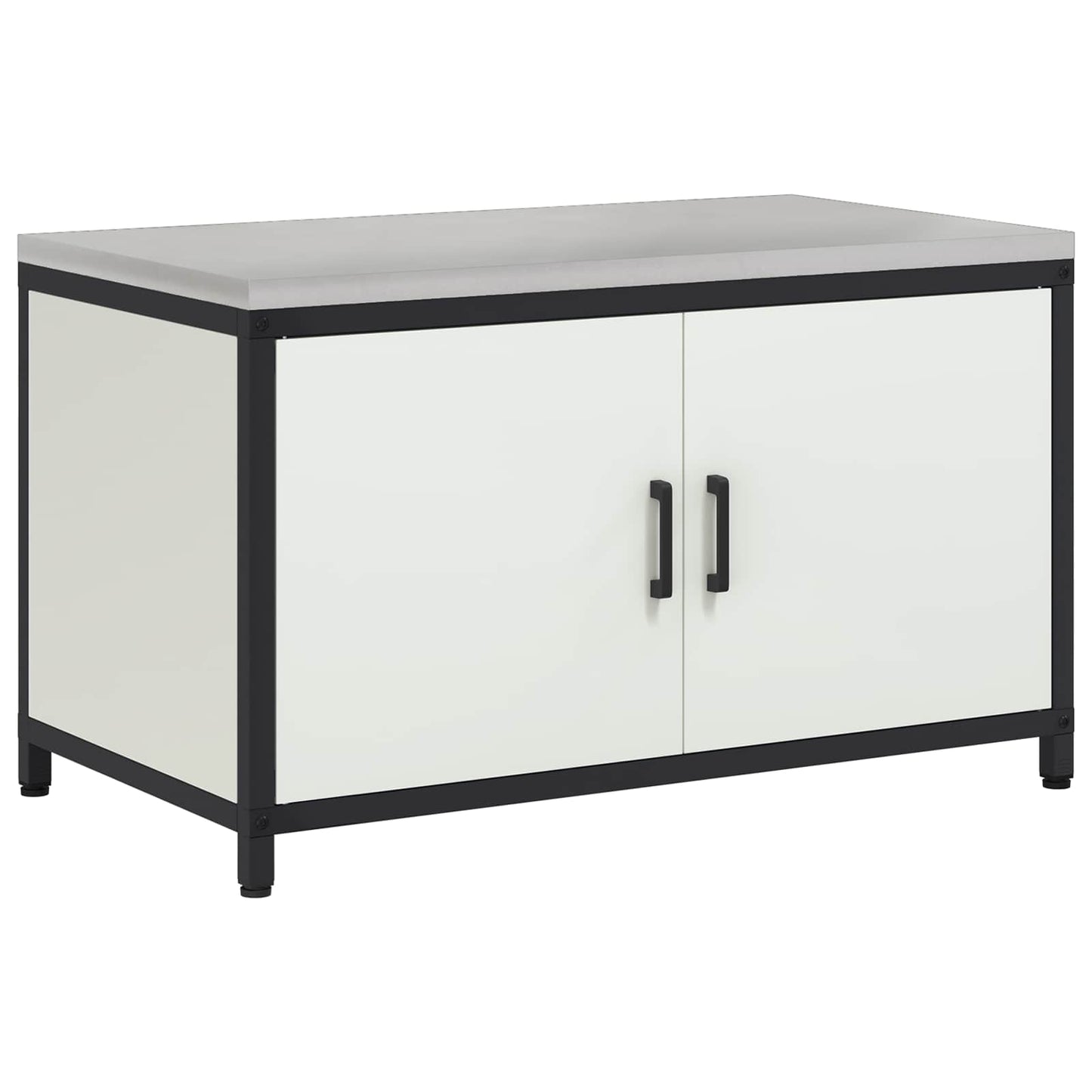 Küchenaufbewahrungsschrank HATTEM Weiß 90 x 50 x 53 cm Stahl