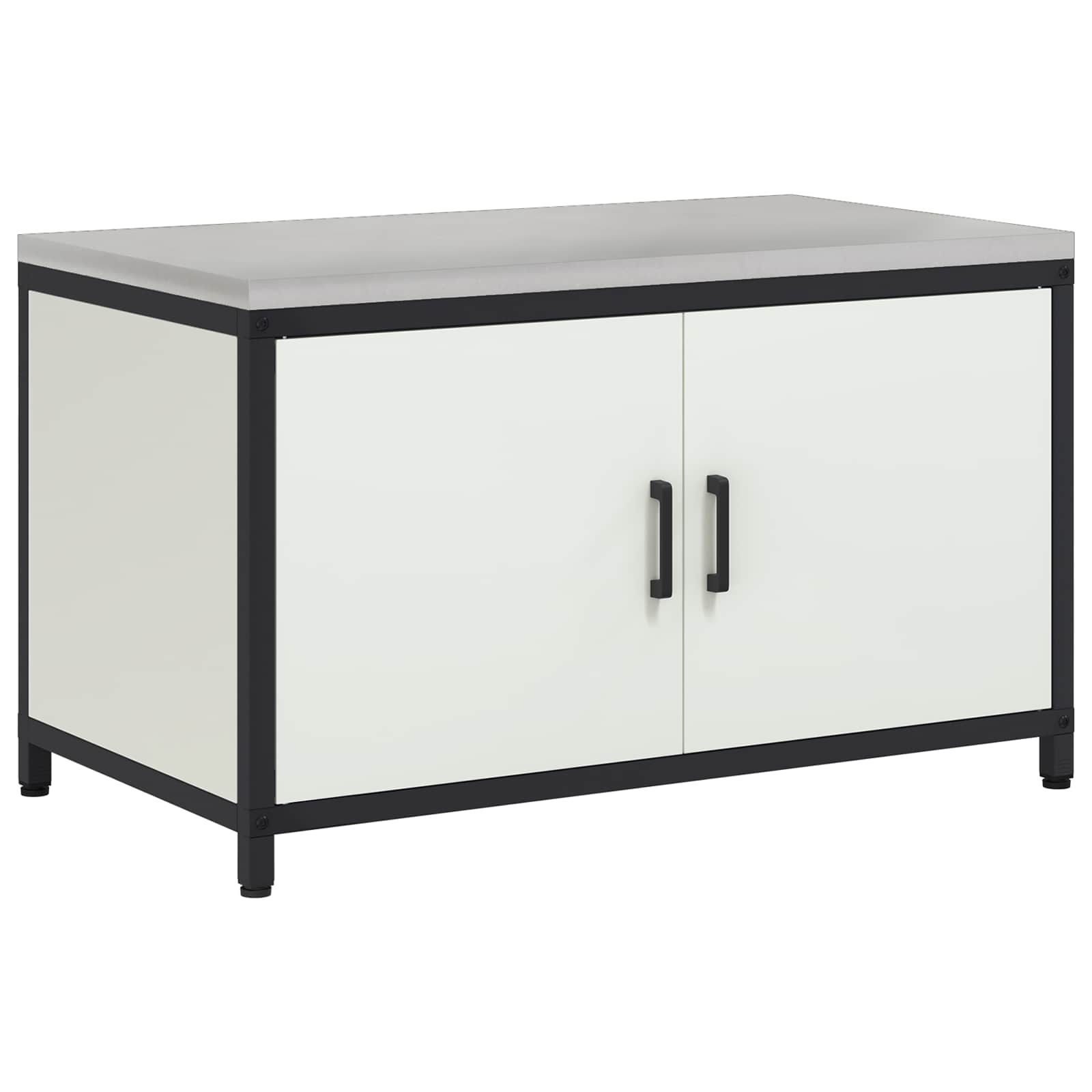 Küchenaufbewahrungsschrank HATTEM Weiß 90 x 50 x 53 cm Stahl