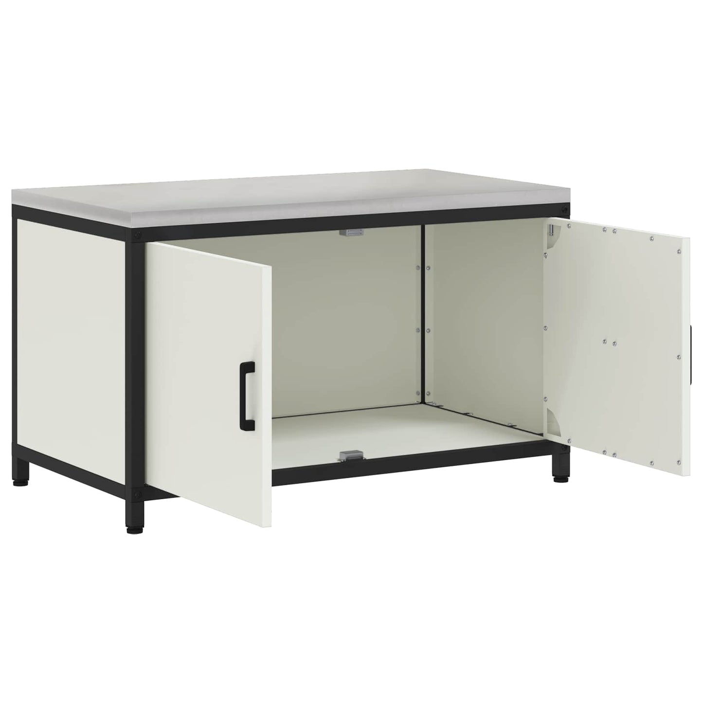 Küchenaufbewahrungsschrank HATTEM Weiß 90 x 50 x 53 cm Stahl