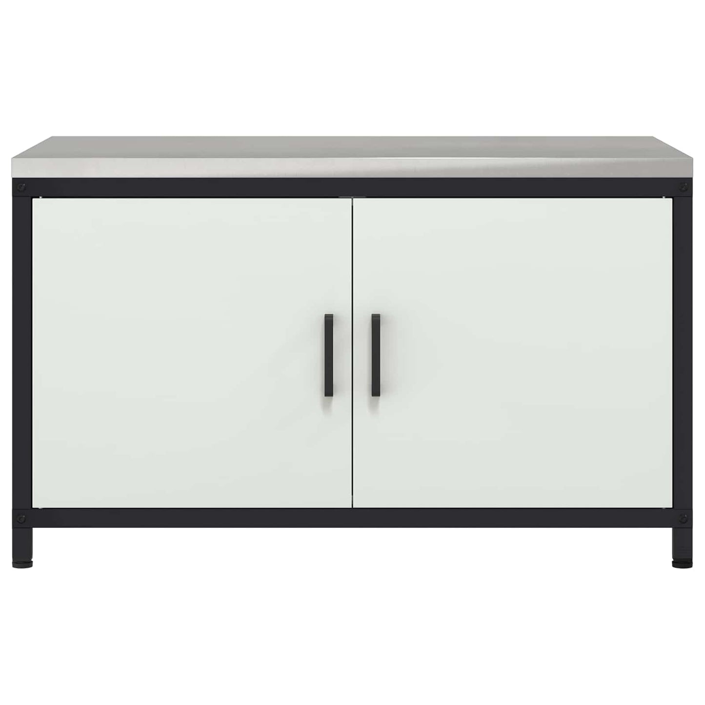 Küchenaufbewahrungsschrank HATTEM Weiß 90 x 50 x 53 cm Stahl