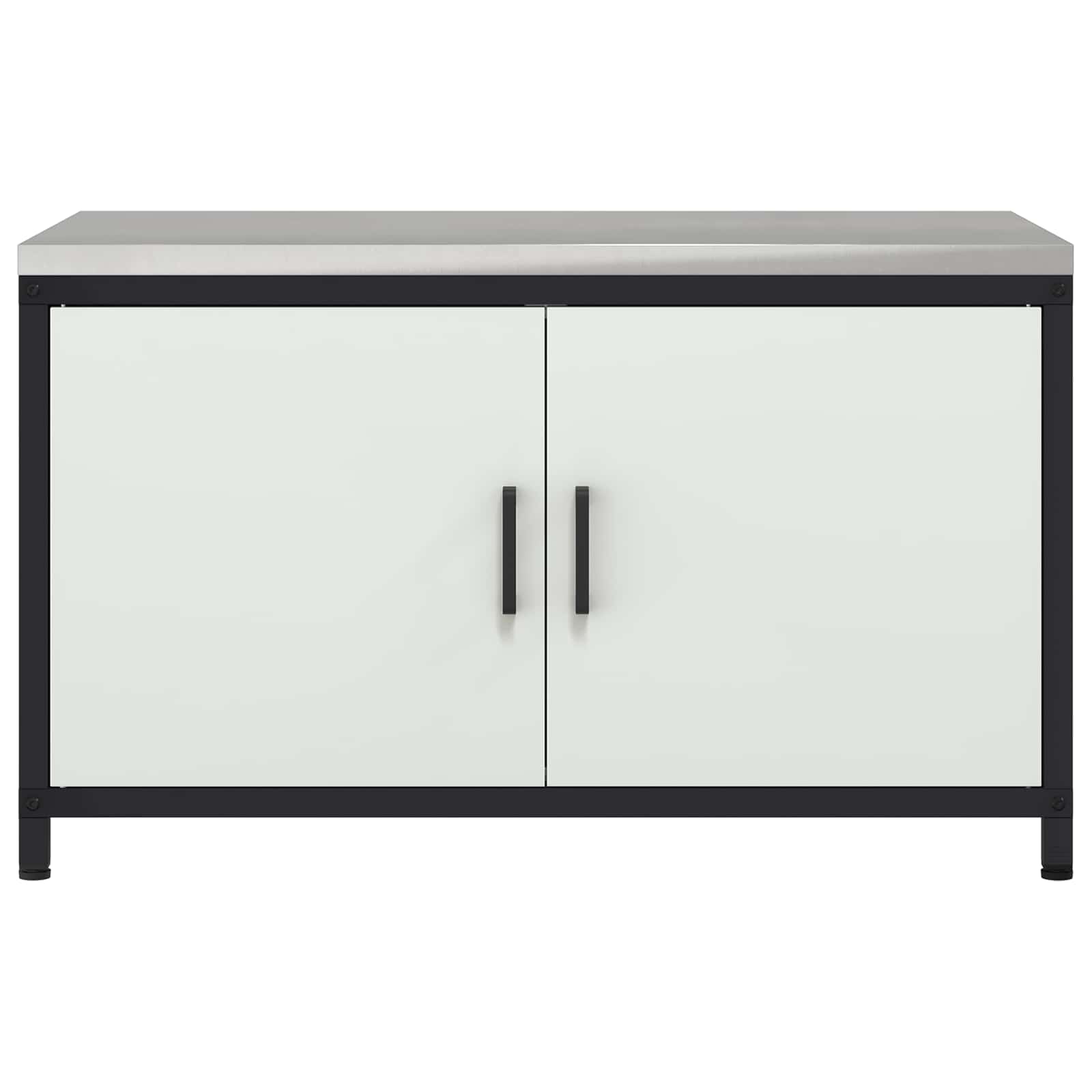 Küchenaufbewahrungsschrank HATTEM Weiß 90 x 50 x 53 cm Stahl