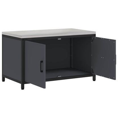 Küchenaufbewahrungsschrank HATTEM Anthrazit 90 x 50 x 53 cm