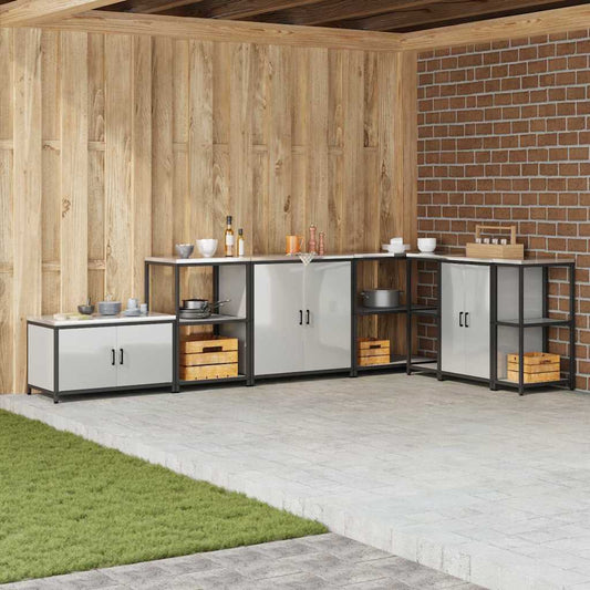 Küchenlagerregal mit Regal mit Speicher Silber Verzinkter Stahl