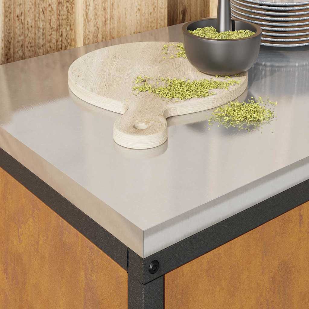 Küchenlagerregal mit Regal mit Speicher Rostig Wetterfeststahl