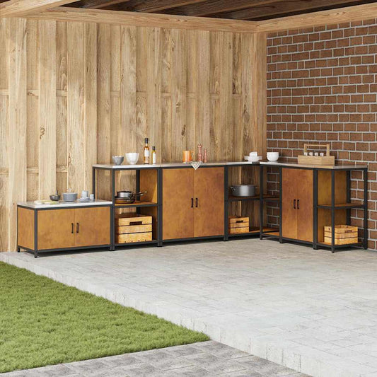 Küchenlagerregal mit Regal mit Speicher Rostig Wetterfeststahl