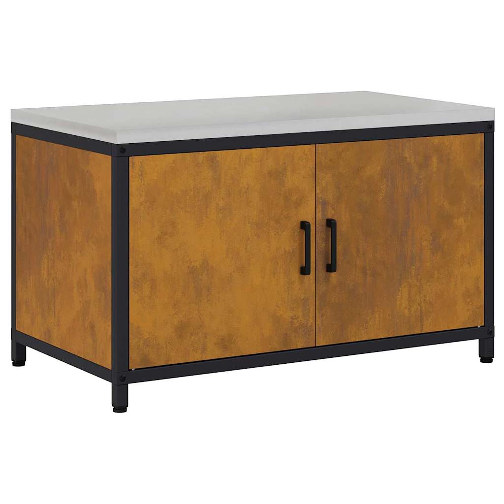 Küchenlagerregal mit Regal mit Speicher Rostig Wetterfeststahl