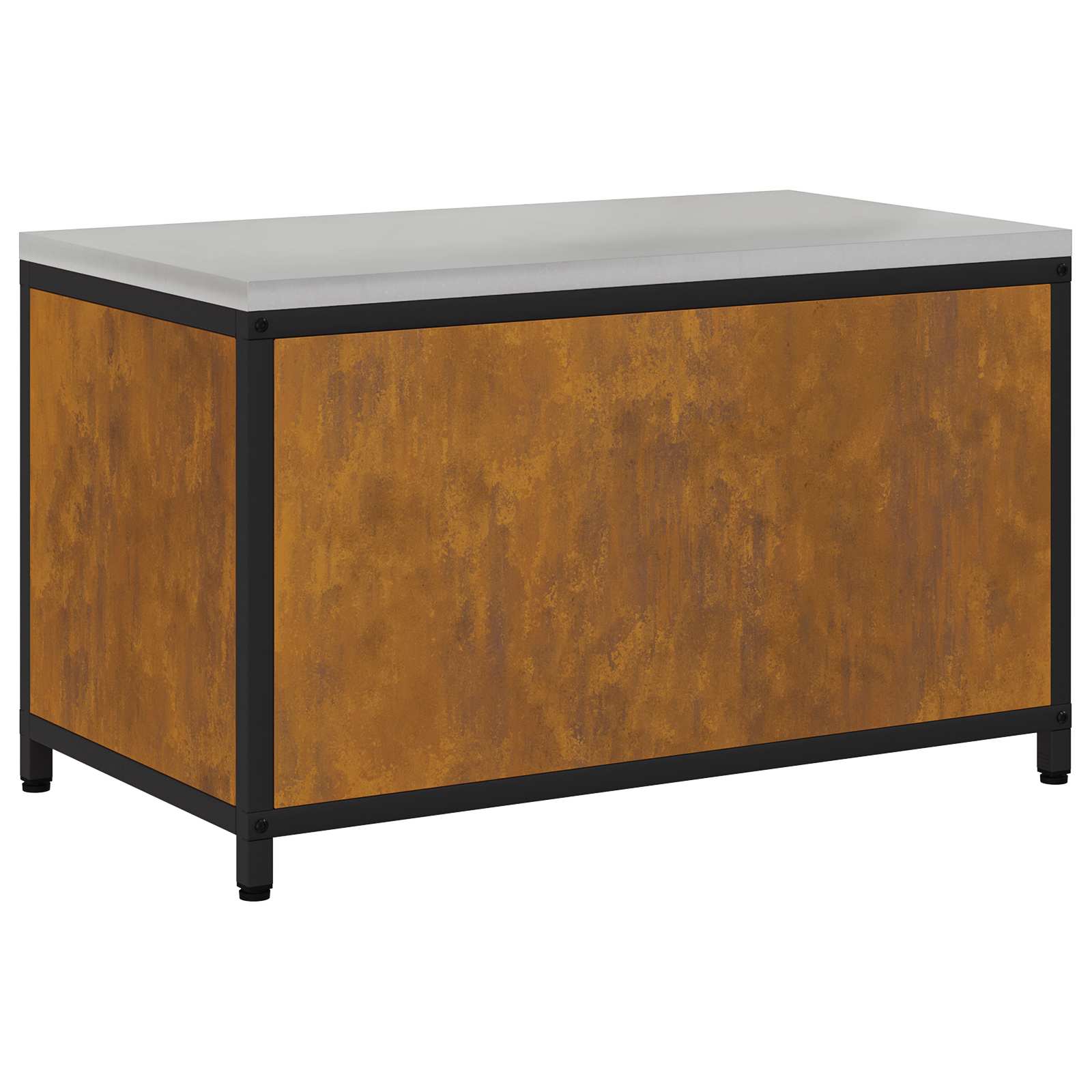 Küchenaufbewahrungsschrank HATTEM Rostig 90 x 50 x 53 cm Stahl