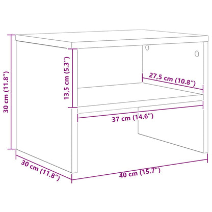 Nachttisch Artisan-Eiche 40 x 30 x 30 cm Holzwerkstoff