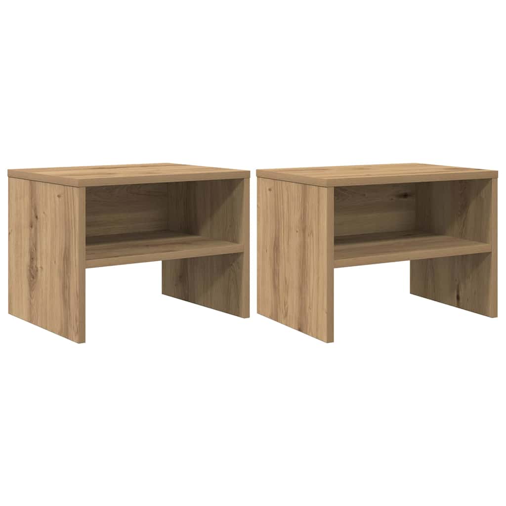 Nachttisch 2 stk. Artisan-Eiche 40 x 30 x 30 cm Holzwerkstoff