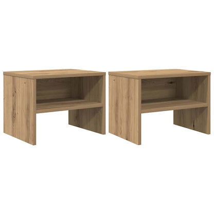 Nachttisch 2 stk. Artisan-Eiche 40 x 30 x 30 cm Holzwerkstoff