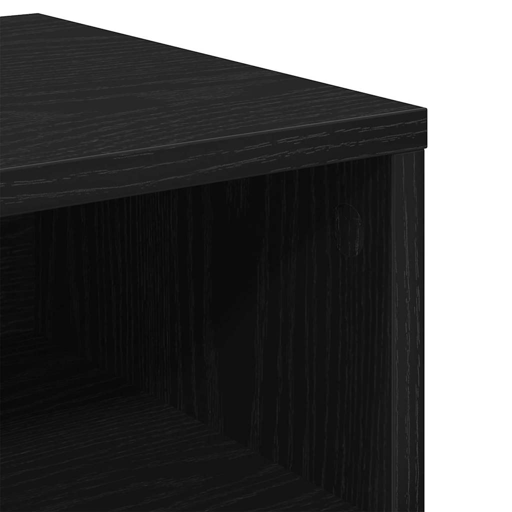 Nachttisch Schwarz Eichen-Optik 40 x 30 x 30 cm Holzwerkstoff