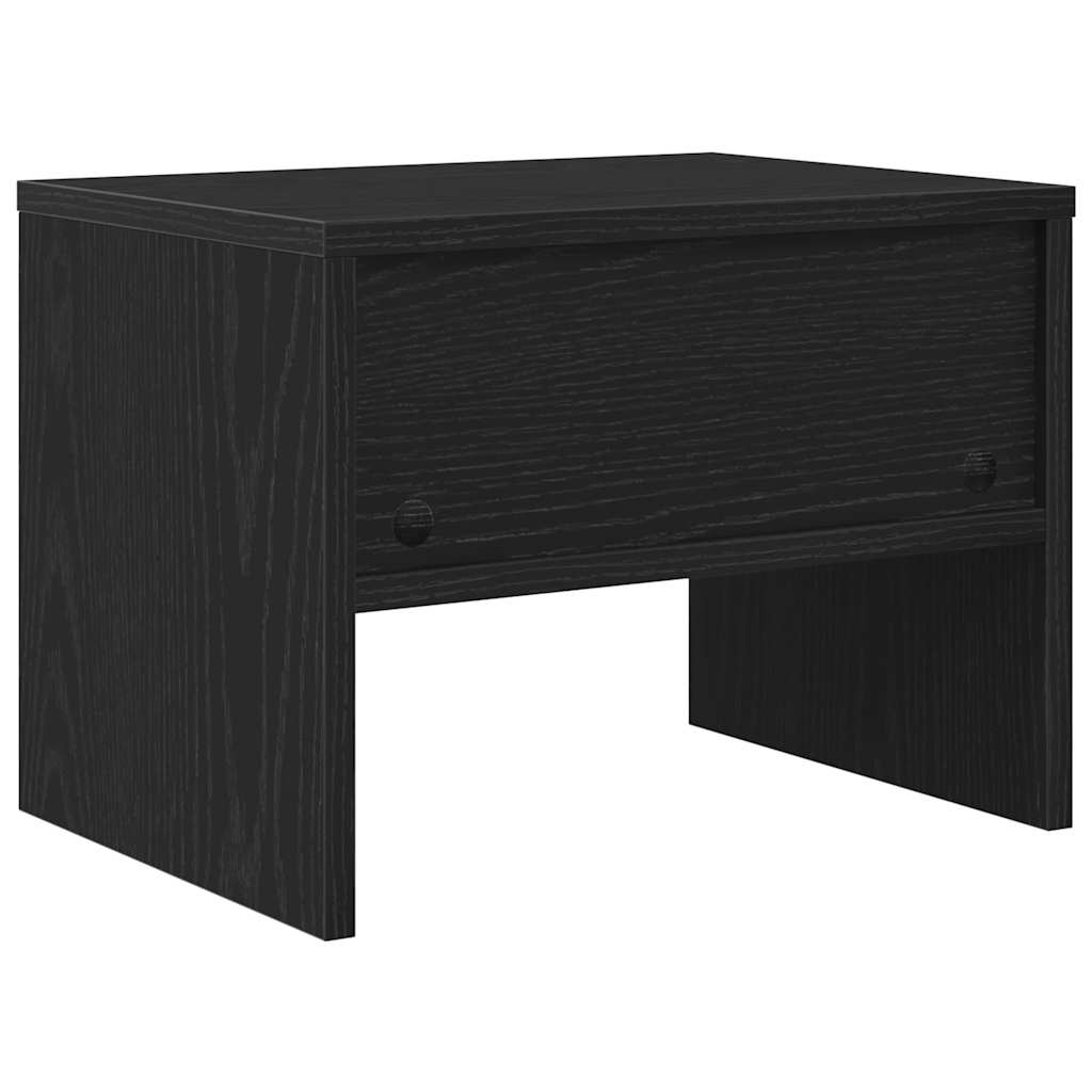 Nachttisch Schwarz Eichen-Optik 40 x 30 x 30 cm Holzwerkstoff