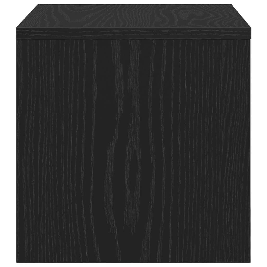 Nachttisch Schwarz Eichen-Optik 40 x 30 x 30 cm Holzwerkstoff