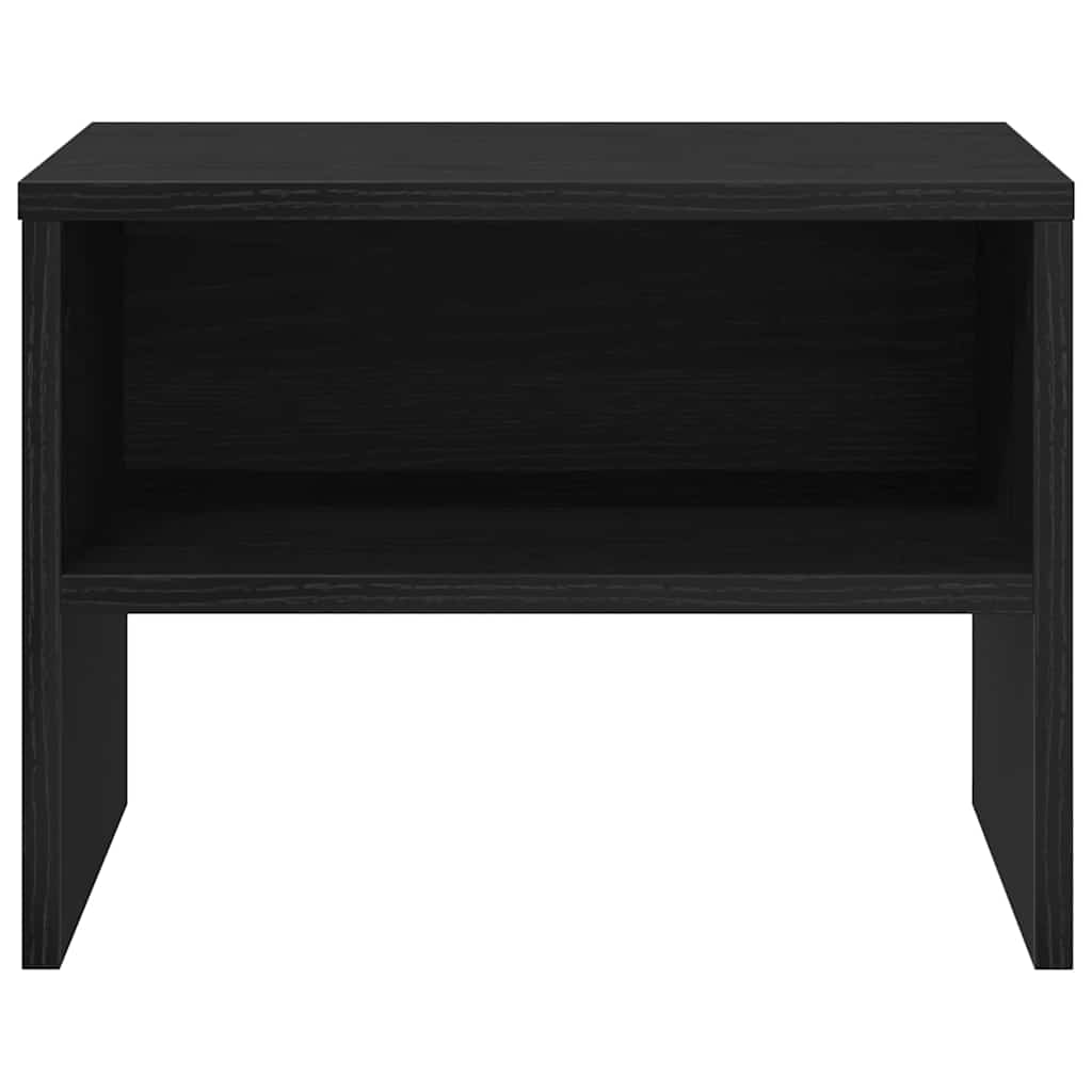 Nachttisch 2 stk. Schwarz Eichen-Optik 40 x 30 x 30 cm
