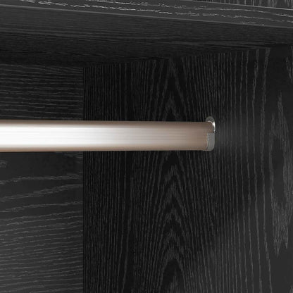 Kleiderschrank Schwarz Eichen-Optik 50 x 50 x 200 cm