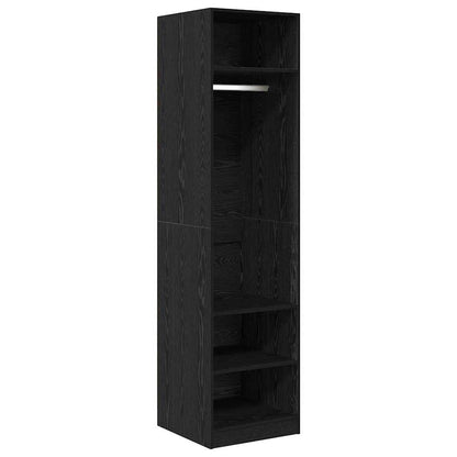 Kleiderschrank Schwarz Eichen-Optik 50 x 50 x 200 cm