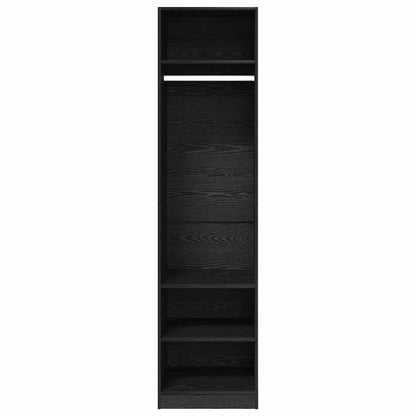 Kleiderschrank Schwarz Eichen-Optik 50 x 50 x 200 cm