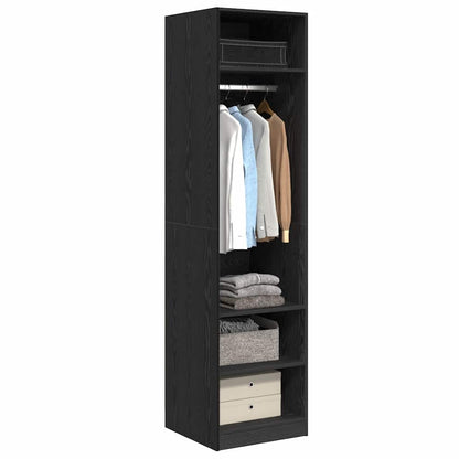 Kleiderschrank Schwarz Eichen-Optik 50 x 50 x 200 cm