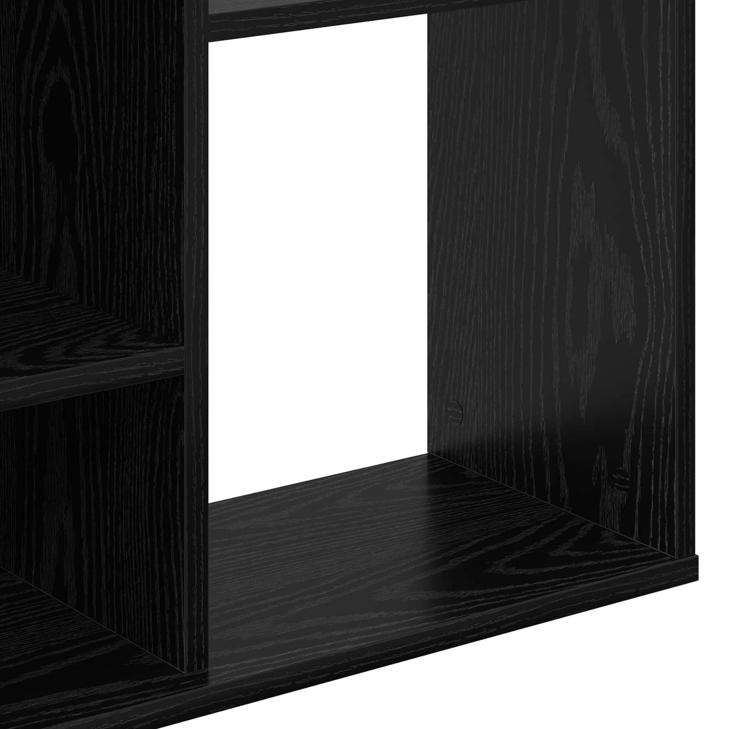 Raumteiler Schwarz Eichen-Optik 100 x 24 x 140 cm Holzwerkstoff