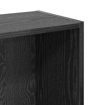 Bücherregal 80 x 24 x 76 cm Holzwerkstoff Schwarz Eichen-Optik