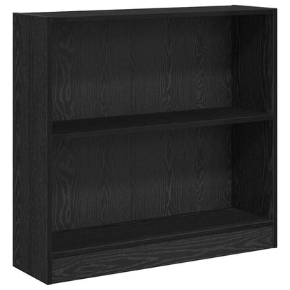 Bücherregal 80 x 24 x 76 cm Holzwerkstoff Schwarz Eichen-Optik