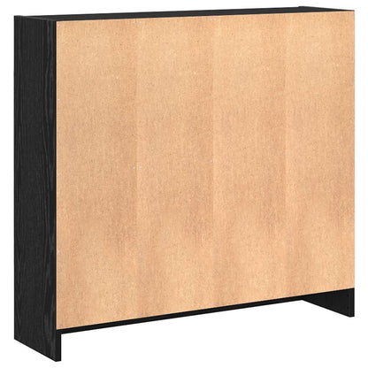 Bücherregal 80 x 24 x 76 cm Holzwerkstoff Schwarz Eichen-Optik