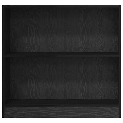 Bücherregal 80 x 24 x 76 cm Holzwerkstoff Schwarz Eichen-Optik