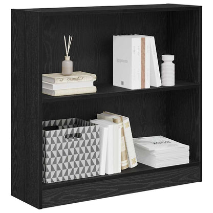 Bücherregal 80 x 24 x 76 cm Holzwerkstoff Schwarz Eichen-Optik