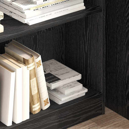 Bücherregal 80 x 24 x 109 cm Holzwerkstoff Schwarz Eichen-Optik