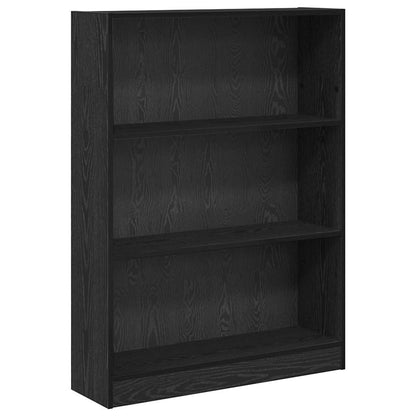 Bücherregal 80 x 24 x 109 cm Holzwerkstoff Schwarz Eichen-Optik