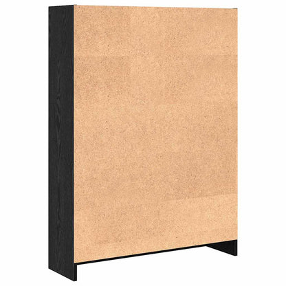 Bücherregal 80 x 24 x 109 cm Holzwerkstoff Schwarz Eichen-Optik