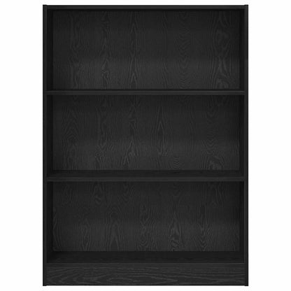 Bücherregal 80 x 24 x 109 cm Holzwerkstoff Schwarz Eichen-Optik
