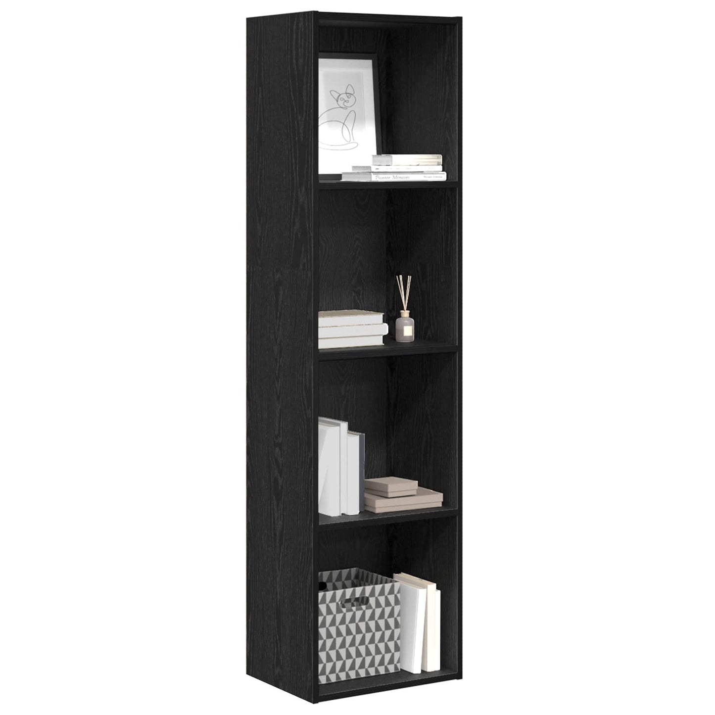 Bücherregal 4 Ebenen 40 x 30 x 152 cm Holzwerkstoff