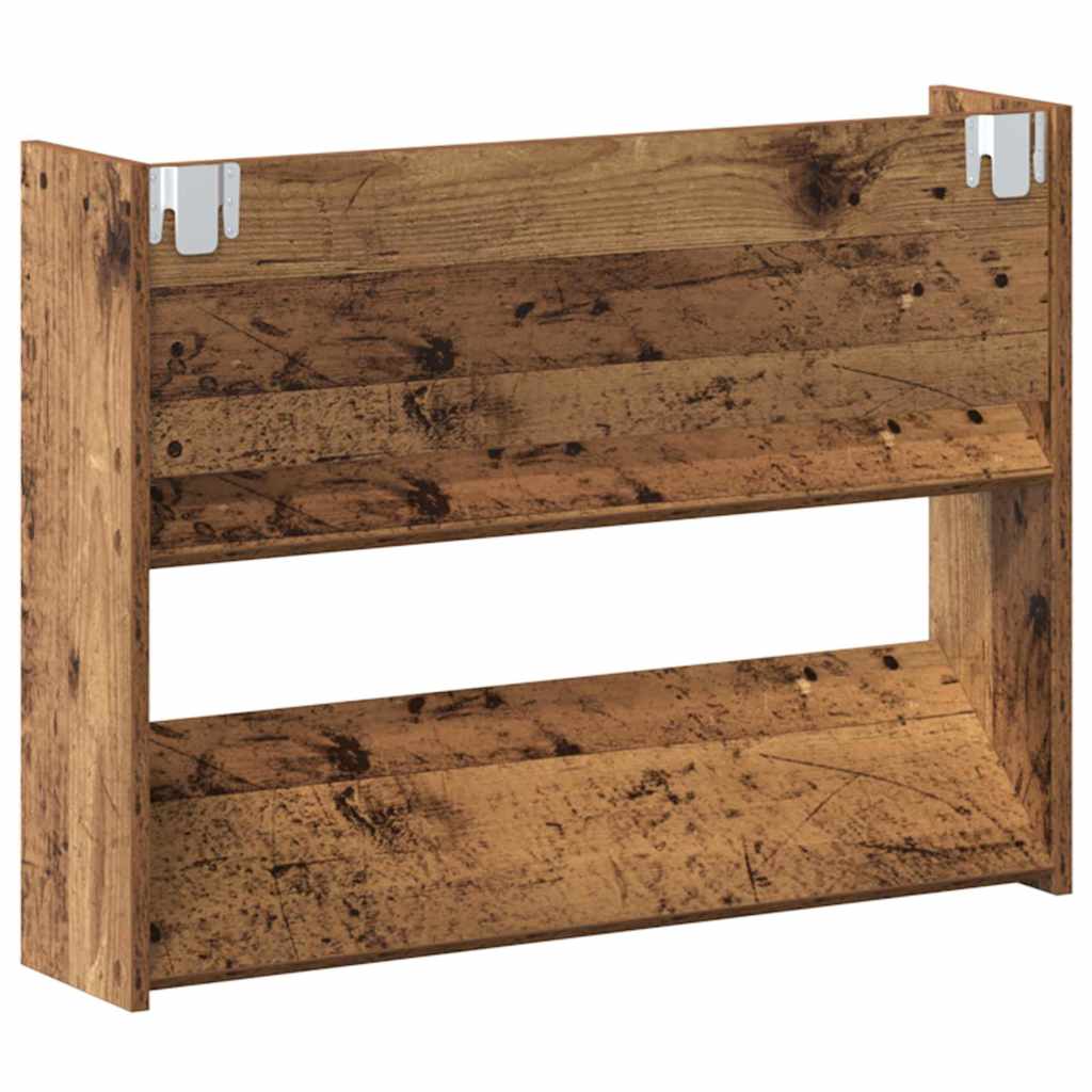 Schuhschrank 2 stk. 80 x 18 x 60 cm Holzwerkstoff Altholz