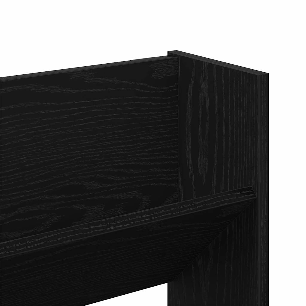Wandschuhschrank mit Regal Schwarze Eiche Holzwerkstoff