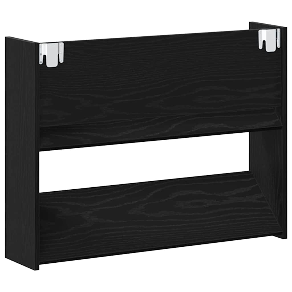 Wandschuhschrank mit Regal Schwarze Eiche Holzwerkstoff
