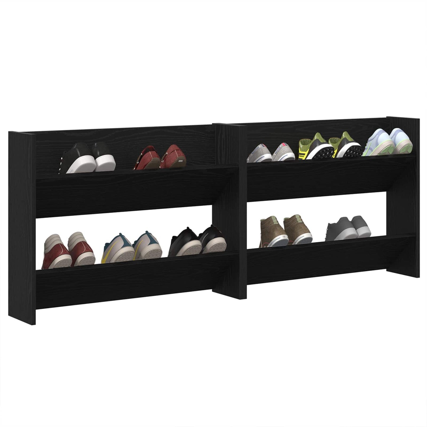 Schuhschrank 2 stk. 83 x 18 x 60 cm Holzwerkstoff