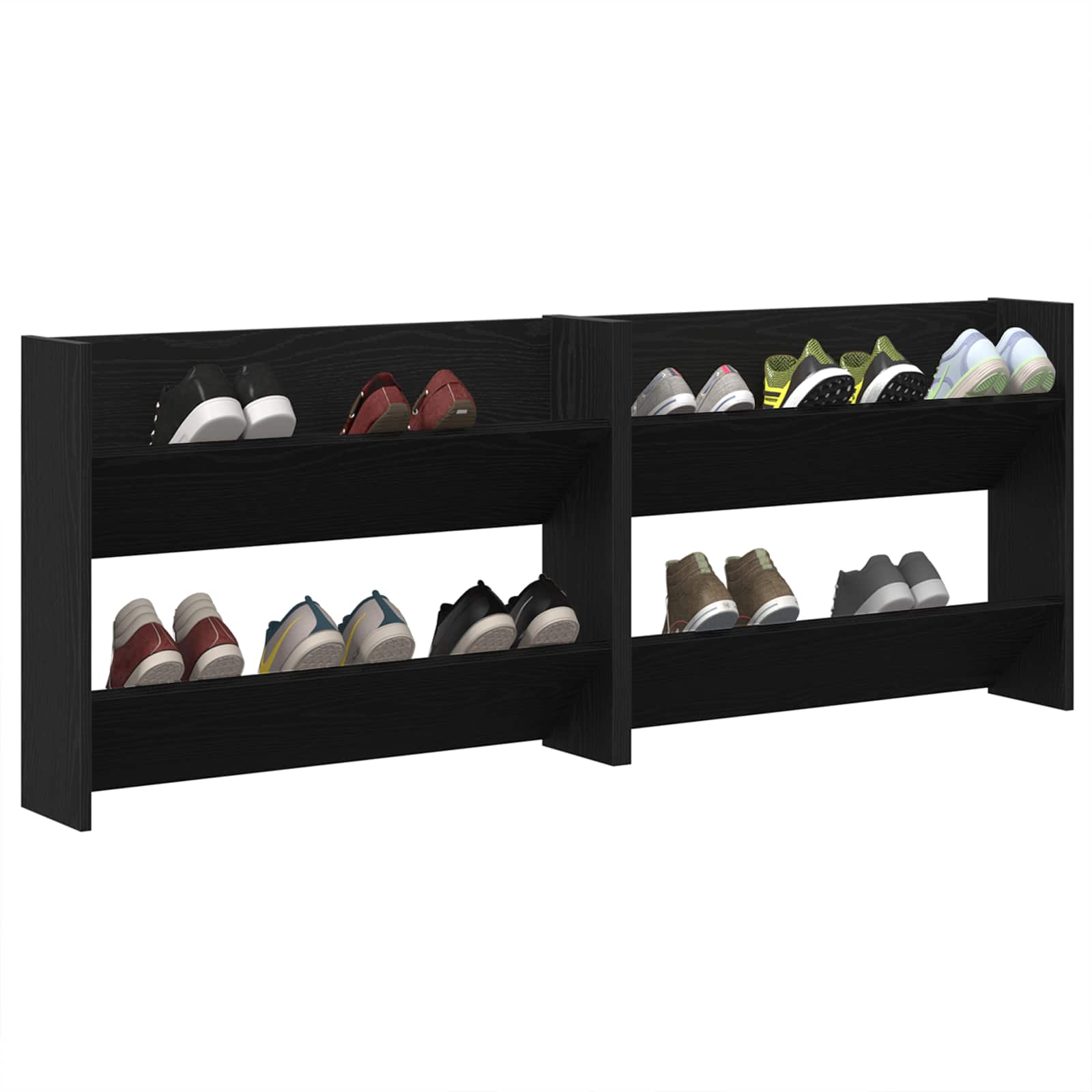 Schuhschrank 2 stk. 83 x 18 x 60 cm Holzwerkstoff