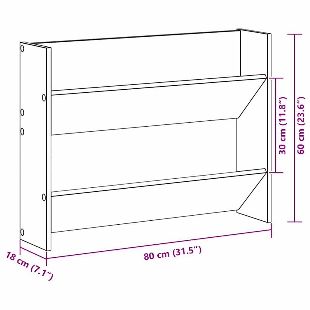 Schuhschrank 2 stk. 83 x 18 x 60 cm Holzwerkstoff