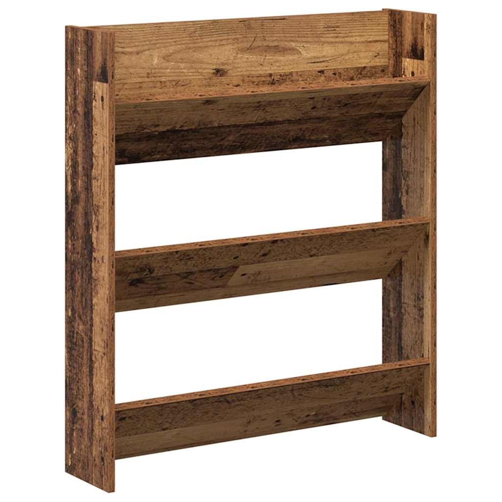 Schuhschrank 2 stk. 84 x 18 x 90 cm Holzwerkstoff Altholz