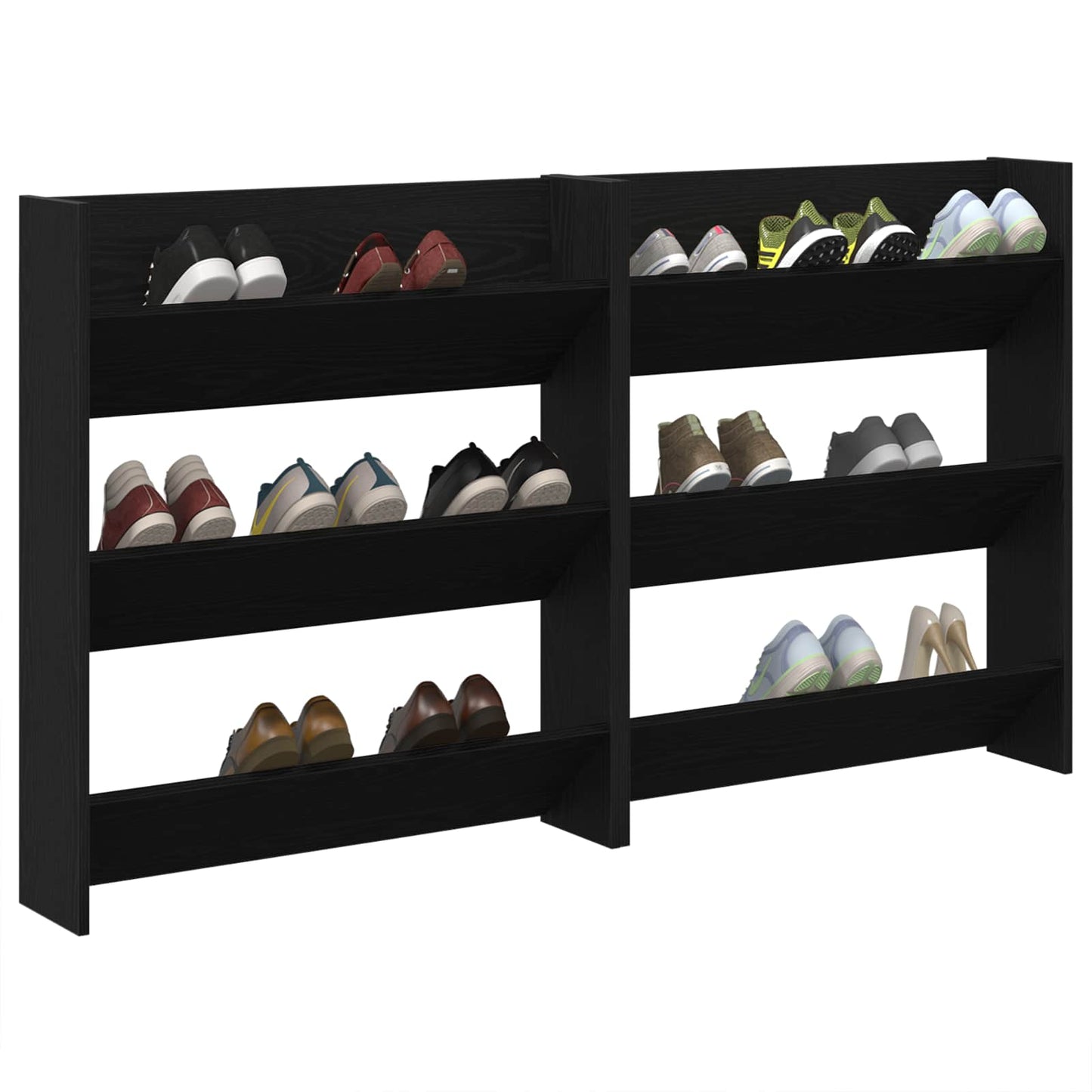 Schuhschrank 2 stk. 86 x 18 x 90 cm Holzwerkstoff