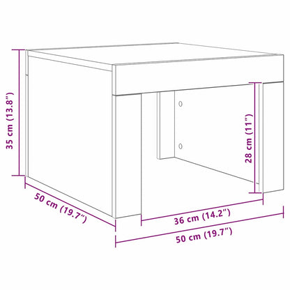 Couchtisch Artisan-Eiche 50 x 50 x 35 cm Holzwerkstoff