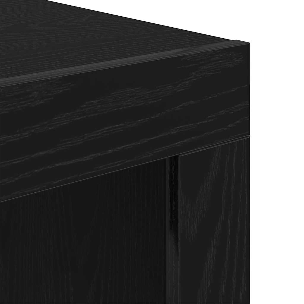 Couchtisch Schwarz Eichen-Optik 50 x 50 x 35 cm Holzwerkstoff