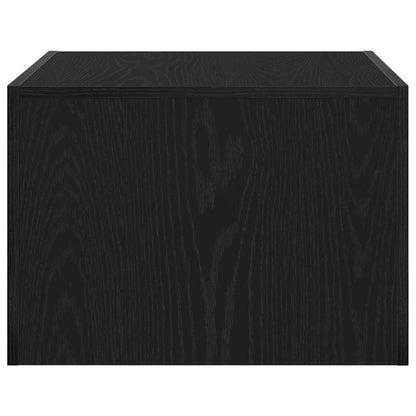 Couchtisch Schwarz Eichen-Optik 50 x 50 x 35 cm Holzwerkstoff