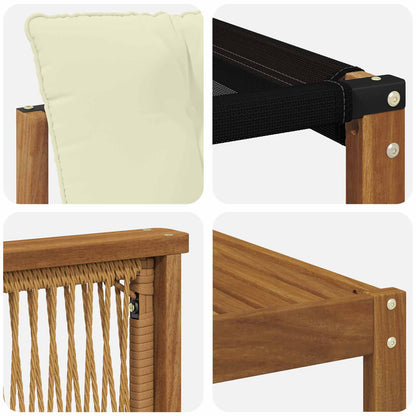Outdoor-Sofagarnitur 5 stk. Natur und Creme