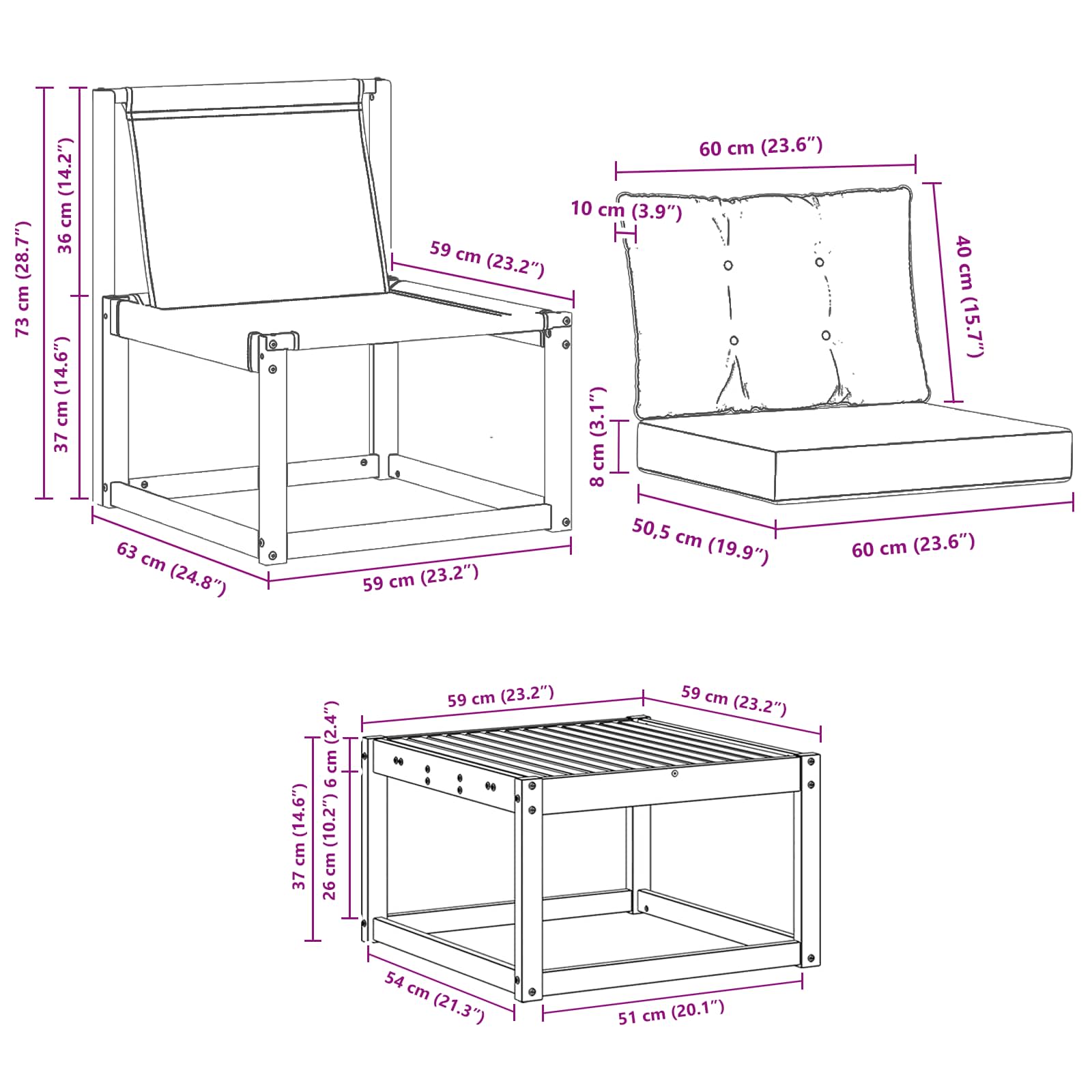 Outdoor-Sofagarnitur 9 stk. Natur und Creme
