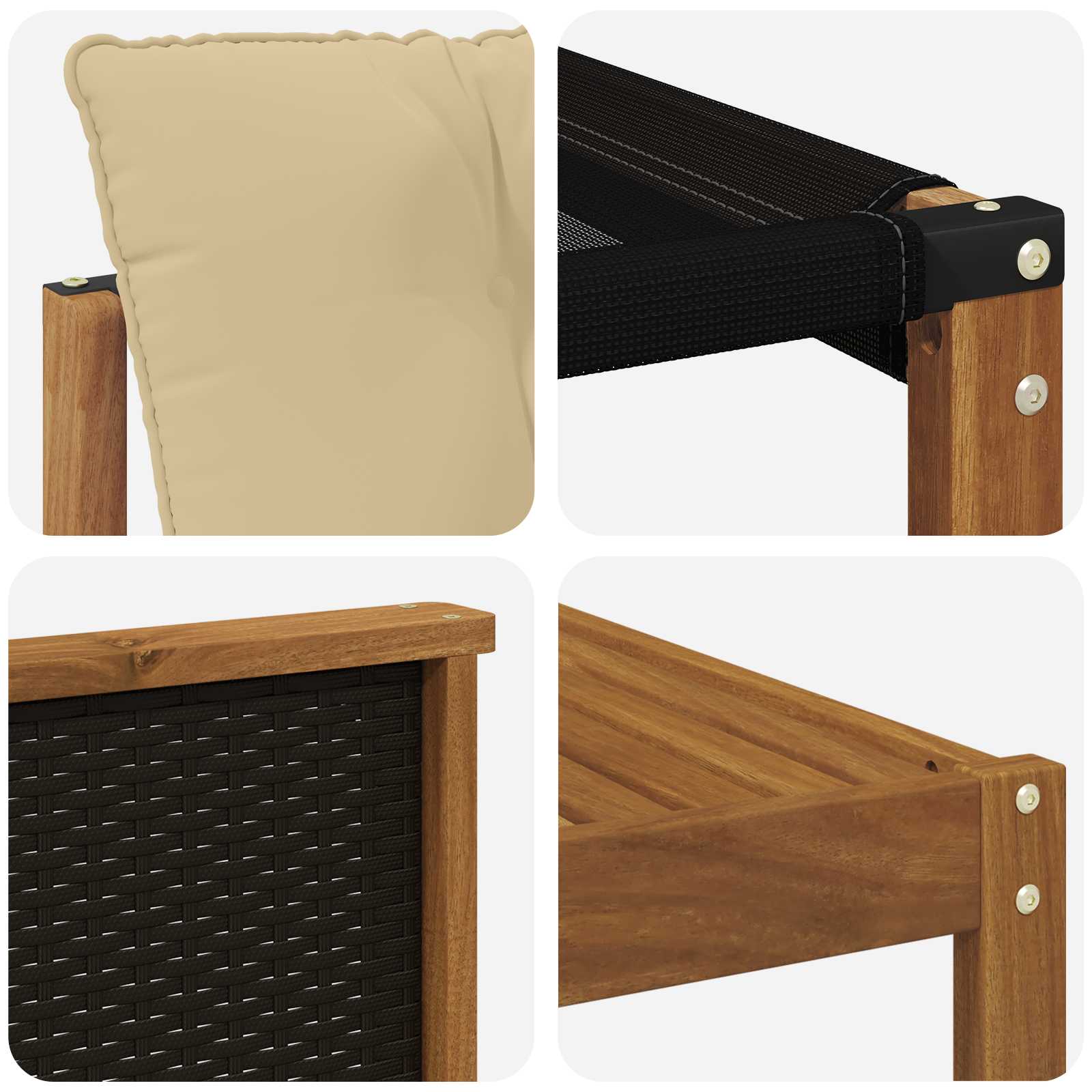 Outdoor-Sofagarnitur 6 stk. Natur und Beige